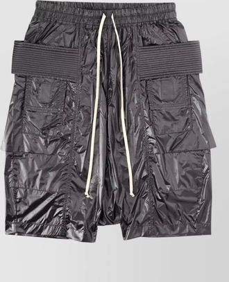 Rick Owens cargo trousers elastic waistband knee length pockets