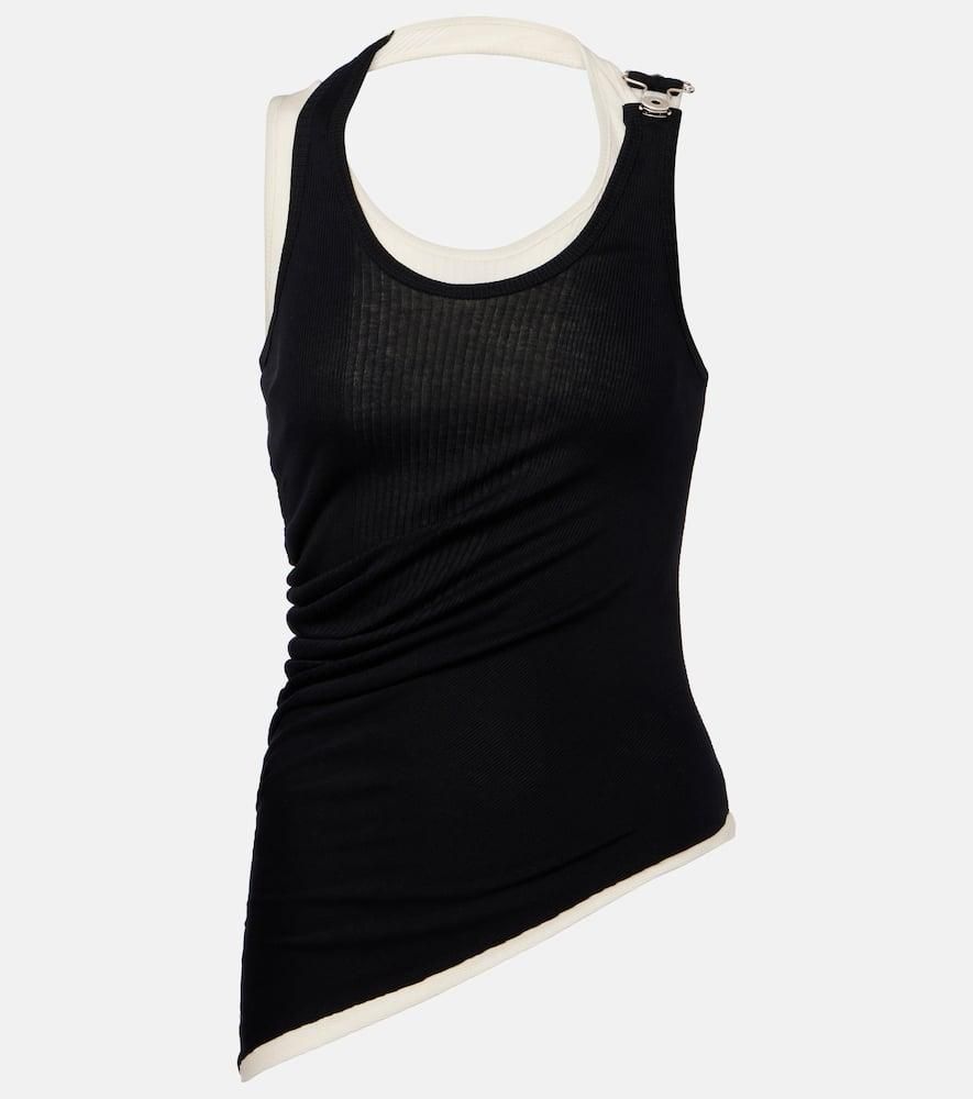 Haut Jean Paul Gaultier Taille L (42) - Occasion Très Bon état, Col V, Blanc Et Rouge