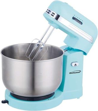 Brentwood 5-Speed Stand Mixer with 3 Quart Stainless Steel Mixing Bow in Blue at Nordstrom
