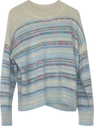 Isabel Marant Gatliny Stiped Sweater in Blue Wool