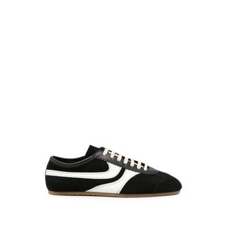 Dries Van Noten Suede-panelled Leather Sneakers