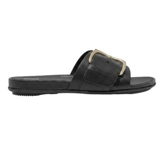 FitFlop Fitflop Womens/Ladies Leather Sliders (Black) - Size UK 4.5