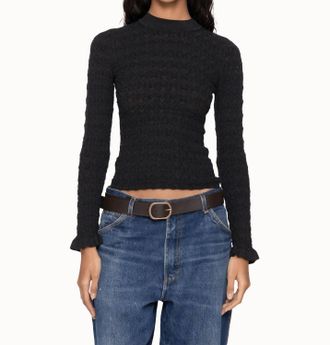 Sea New York Ruby Fine Gauge Knit Top In Black