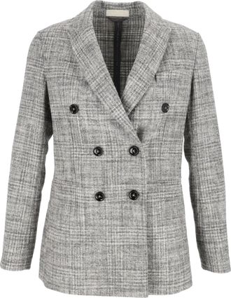 Circolo 1901 Checkered Double-Breasted Blazer