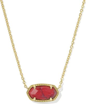 Kendra Scott Elisa Necklace in Gold Red Variegated Magnesite at Nordstrom