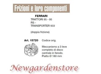 British Colour Standard Mecanismo De Embrague Compatible Tractor De C&eacute;sped 95 Transporter 933 Ferrari 15720
