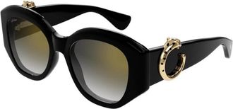 Cartier Panthere Zonnebril - Dames - Zonnebrillen - Zwart - 53 MM - Accessoires