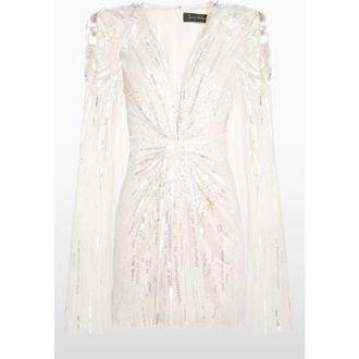 Jenny Packham Lady Love Sequin-Embellished mini Dress in Ivory at Nordstrom, Size 10 Uk