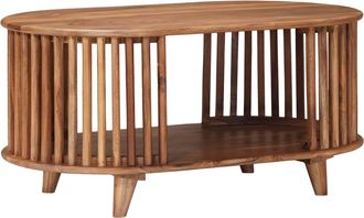 vidaXL Mesa De Caf&eacute; Hecha A Mano Madera De Teca Marr&oacute;n 85 X 50 X 40 Cm Vidaxl