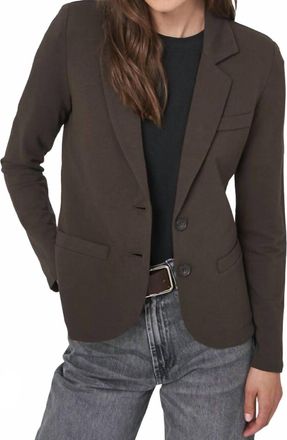 Repeat Ladys Knit Blazer In Dark Brown