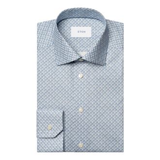 Eton Formal Shirts, male, Blue, Size: 4XL Motif Slim Fit Signature Twill Shirt