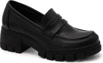 Corkys Footwear Womens Keeper Block Heel Loafer In Black