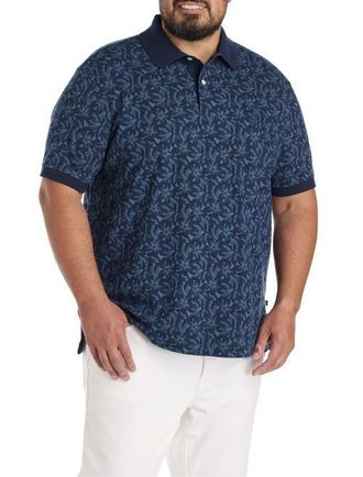 Nautica Big & Tall Floral Polo Shirt in Navy Seas at Nordstrom, Size Xx-Large