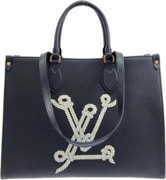 Louis Vuitton Pre-owned Sailors Knot On The Go calf bag - Dames - Vintage Shopper - Blauw - ONE Size - Leer - Vintage