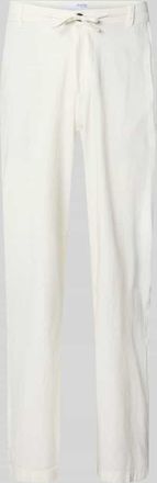 Selected Loose Fit Hose aus Baumwoll-Leinen-Mix Modell BRODY in Offwhite, Gr&ouml;&szlig;e XXL