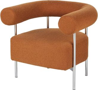 Maisons du monde Sill&oacute;n de acero caramelo y acero cromado