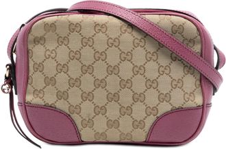 Gucci Pre-owned Womens Gg Canvas Bree Crossbody - Tan Textile - One Size