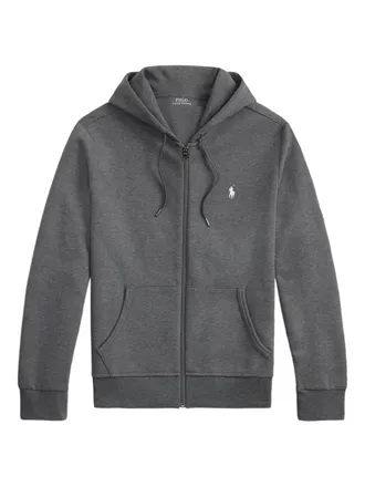 Polo Ralph Lauren zip-up hoodie - men - Cotton/Recycled Polyester - L - Grey