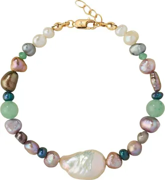 Made by Mary Low Tide Pearl Bracelet in Gold Vermeil at Nordstrom, Size 6