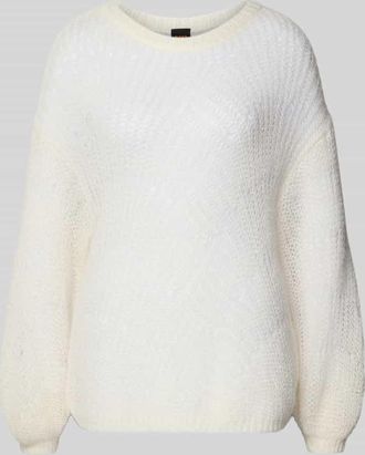 Boss Orange by Hugo Boss BOSS Orange Oversized Strickpullover aus Mohair-Mix mit Woll-Anteil Modell C_FERIGNON in Offwhite, Größe XL