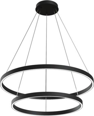 Maytoni Rim Modern Rim Integrated Led Black L&aacute;mpara De Techo Colgante Circular De 2 Niveles - Maytoni
