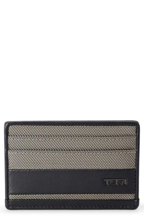 Tumi Alpha Slim Nylon Card Case in Grey Alloy at Nordstrom