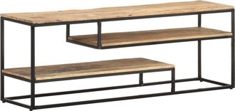 vidaXL Mueble Para Tv De Madera Maciza De Mango Rugosa 130x30x45 Cm Vidaxl