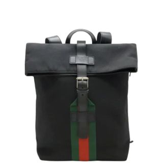 Gucci Pre-owned Backpacks, unisex, Black, Size: ONE SIZE Pre-owned Techno Backpack