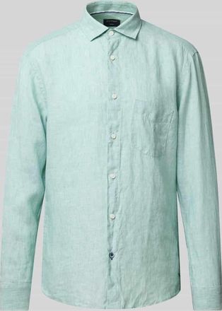 Olymp Level 5 Regular Fit Leinenhemd mit Brusttasche in Hellgruen, Gr&ouml;&szlig;e S