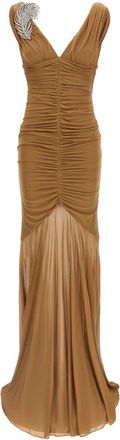 Giuseppe Di Morabito Dames, Jurken, Beige, Maat: 2XS Viscose