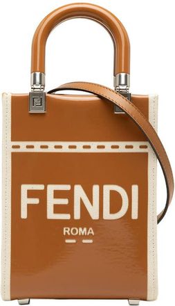 Fendi Pre-owned Fendi Mini Patent and Canvas Sunshine Shopper Tote Unisex SEJI461HDG1HFNGX