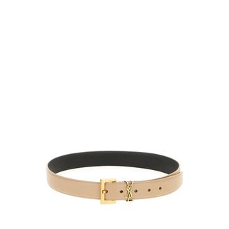 Saint Laurent Dames, Accessoires, Beige, Maat: 85 CM Leer