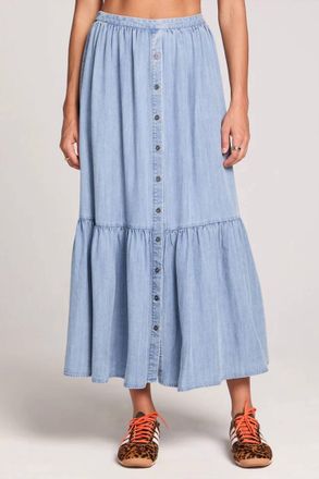 Saltwater Luxe Osiris Maxi Skirt In Vintage Indigo