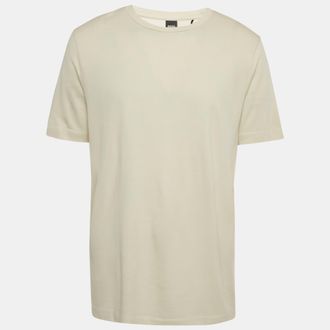 HUGO BOSS Boss By Hugo Boss Beige Lyocell & Cotton Thompson T-Shirt