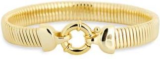 Argento Vivo Flex Omega Chain Spring Ring Bracelet in Gold at Nordstrom Rack