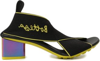 Bottega Veneta Black Fabric Platform Womens Sandals