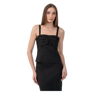 Kocca Sleeveless Tops, female, Black, Size: XL Contoured Strapped Top
