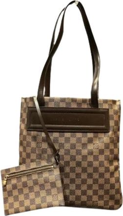 Louis Vuitton Tweedehands Canvas Louis Vuitton tassen - Dames - Vintage Shopper - Bruin - ONE Size - Vintage