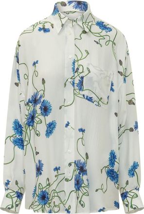 Stella McCartney White Floral Print Shirt