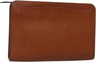 Burberry Pre-owned Clutch - Dames - Vintage Clutch - Bruin - ONE Size - Leer - Vintage