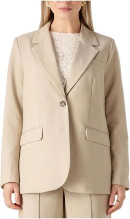 Y.A.S Y.a.s, Jassen, Dames, Beige, S, Polyester, Beige Blazer