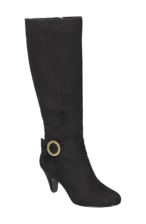 Bella Vita Rima Plus Knee High Boot in Black Suede at Nordstrom, Size 6.5