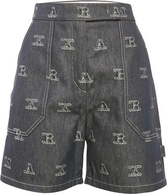 Max Mara Shorts con effetto jacquard - Blu