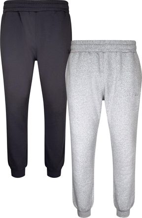 Siksilk Mens Black and Grey Marl Pack of 2 Joggers XXL