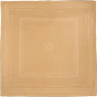 Kazar Elegante zijden sjaal met geometrische patronen - Dames - Zijden sjaals - Beige - ONE Size - Accessoires