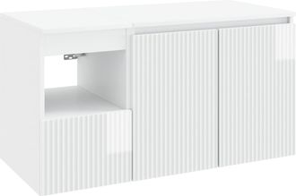 vidaXL Juego De Muebles De Ba&ntilde;o 2 Uds. Blanco Brillante Vidaxl