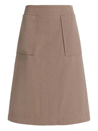 Alberta Ferretti pocket skirt - Neutrals