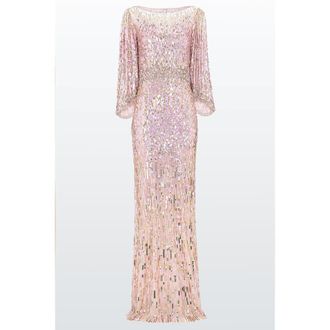 Jenny Packham Ines Sequin-Embellished Dress in Ballet Pink at Nordstrom, Size 16 Uk