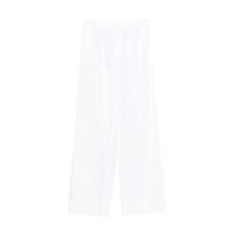 Ermanno Scervino Wide Trousers, female, White, Size: XS Cotton Pants