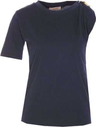 Twin-Set asymmetric T-shirt - Blue